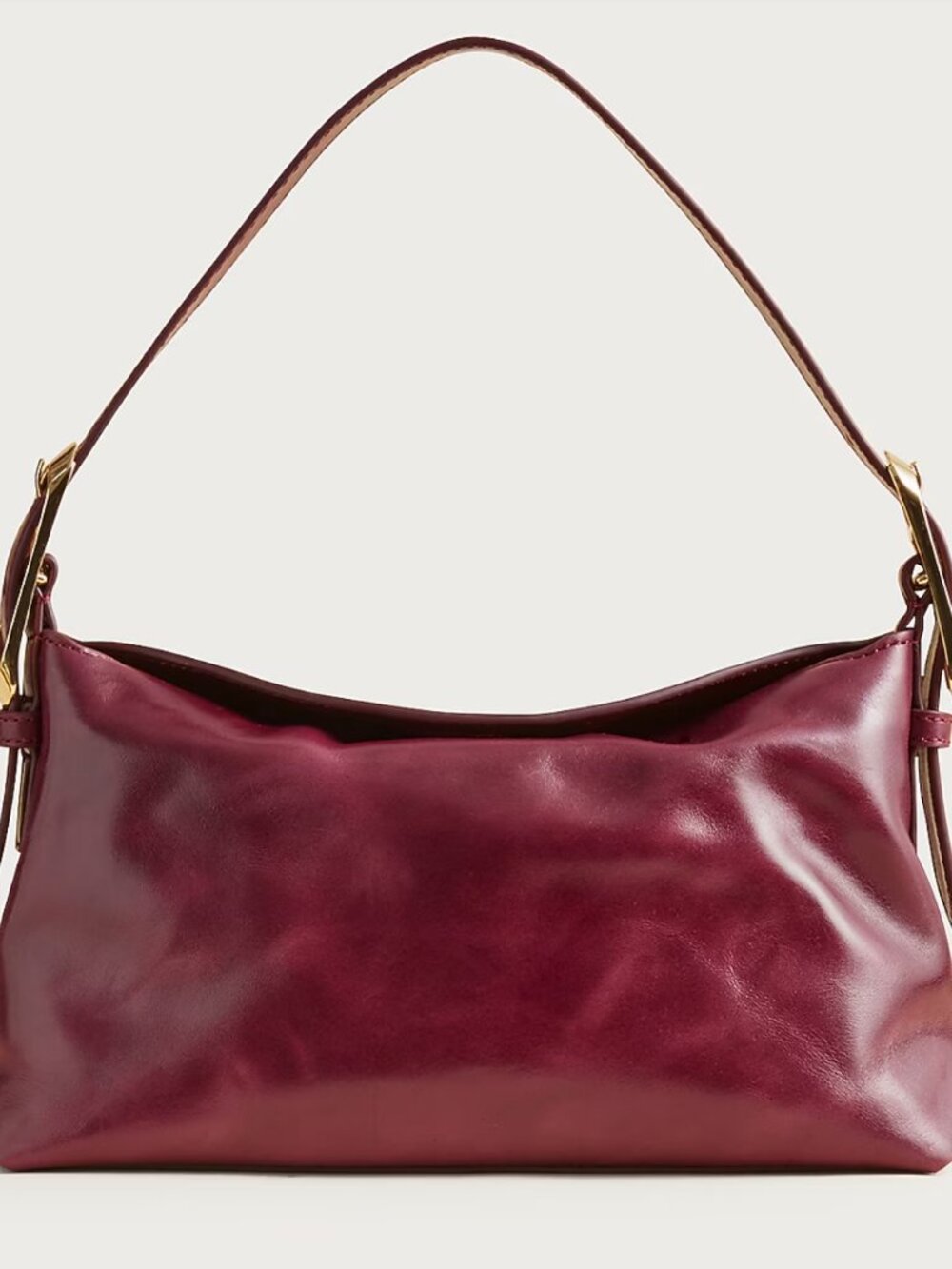 J.Crew Berkeley Bag Burgundy Leather Shoulder Bag NWT Prada Dupe